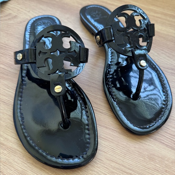 Tory Burch Shoes - TORY BURCH millar Sandals In Black Patent Leather Size 8